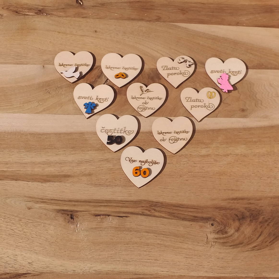 Srčki z mislimi (cvetličarna)