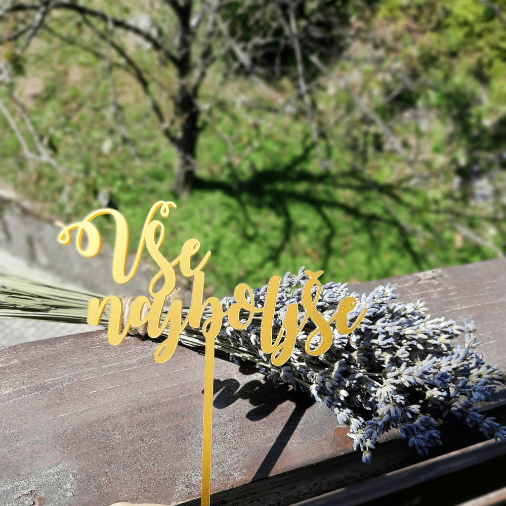 Cake topper (akrilno steklo- pleksi)