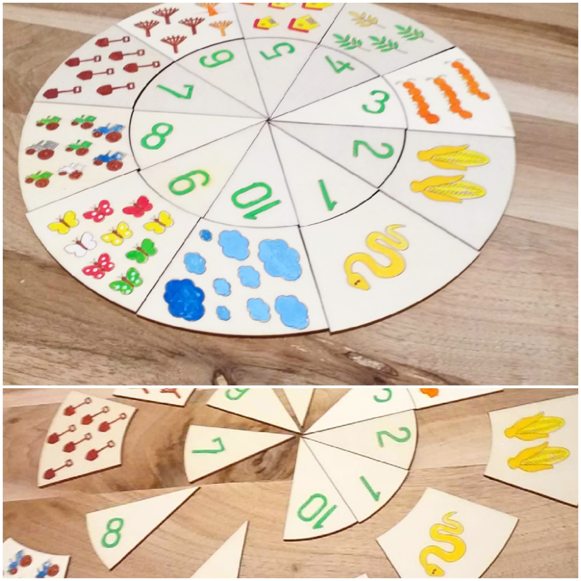 Števila 1 do 10 - tortni prikaz