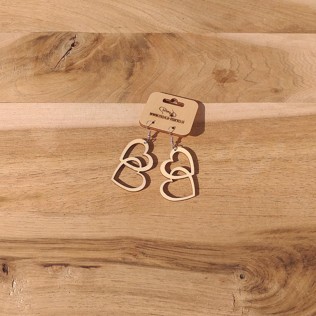 Uhani srčki v srčkih