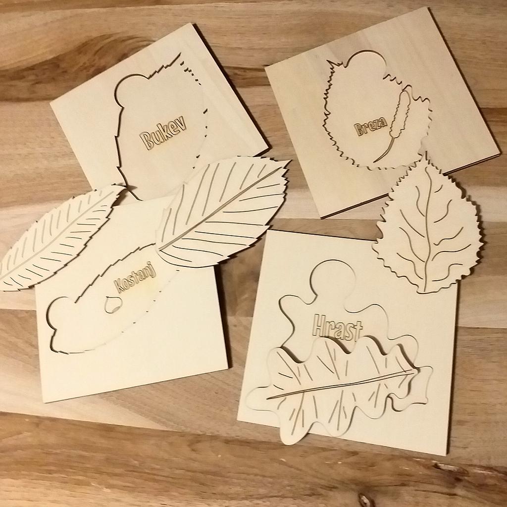 Listi dreves, sadja, zelenjave