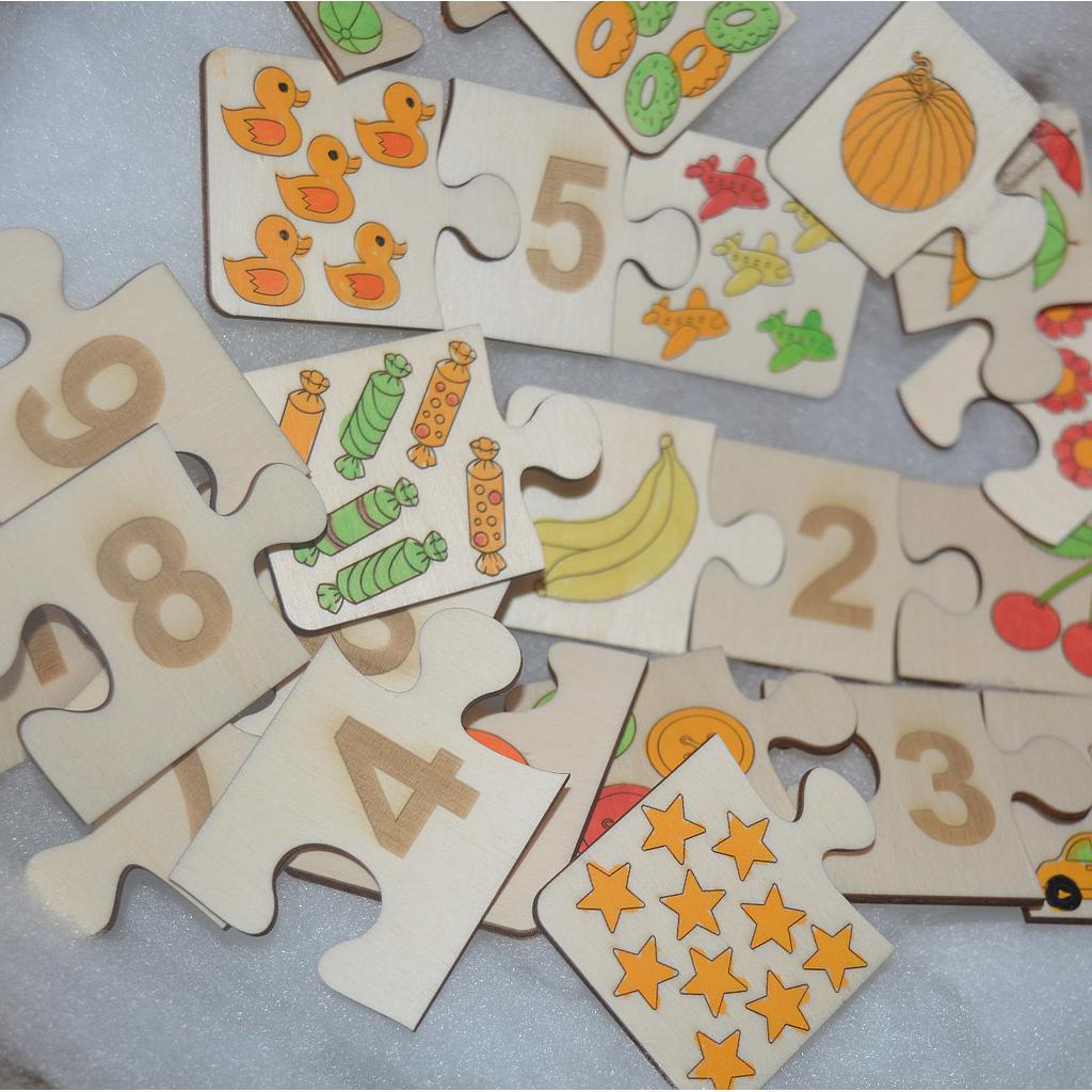 Števila 1 do 10 - puzzle