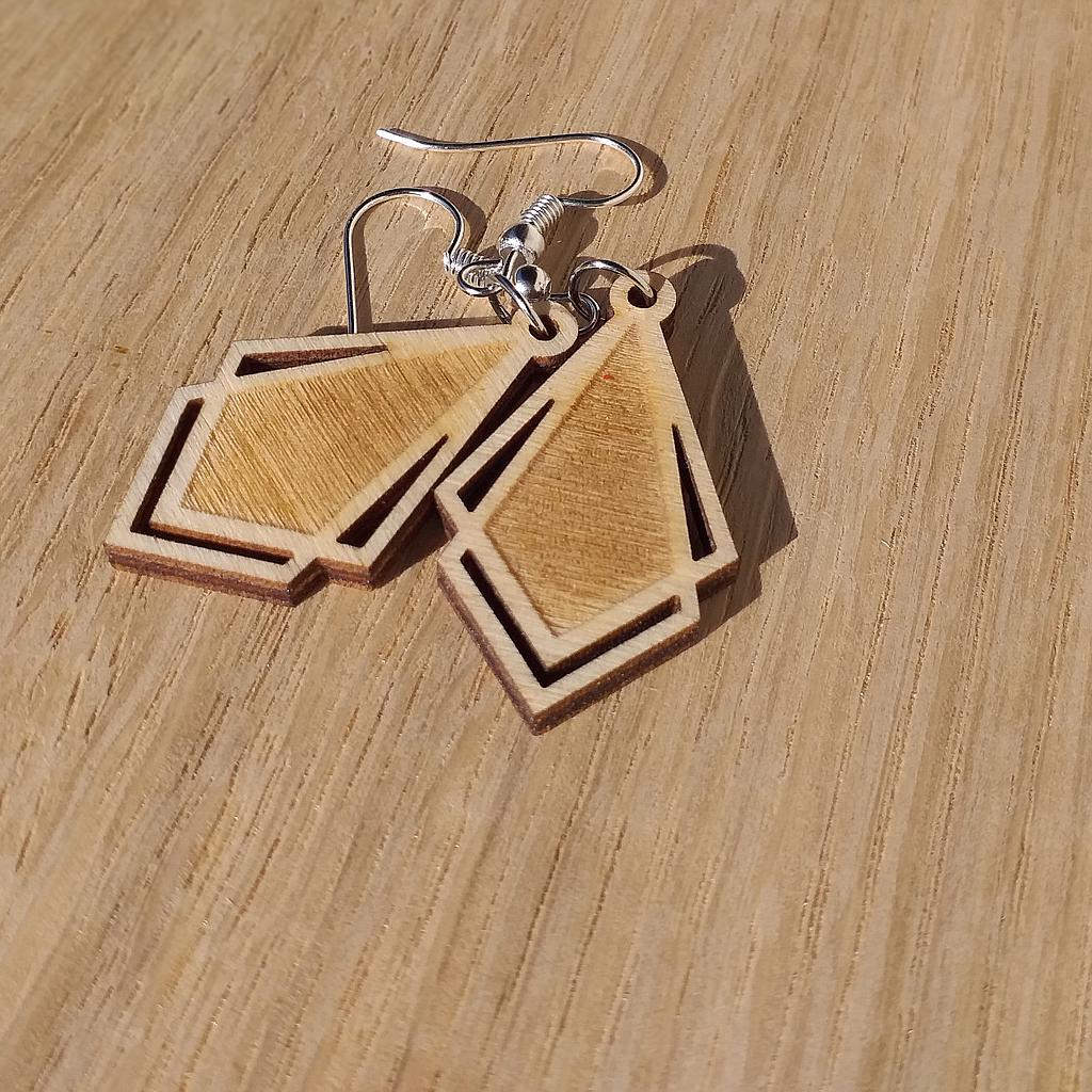 Uhani kristal graviran