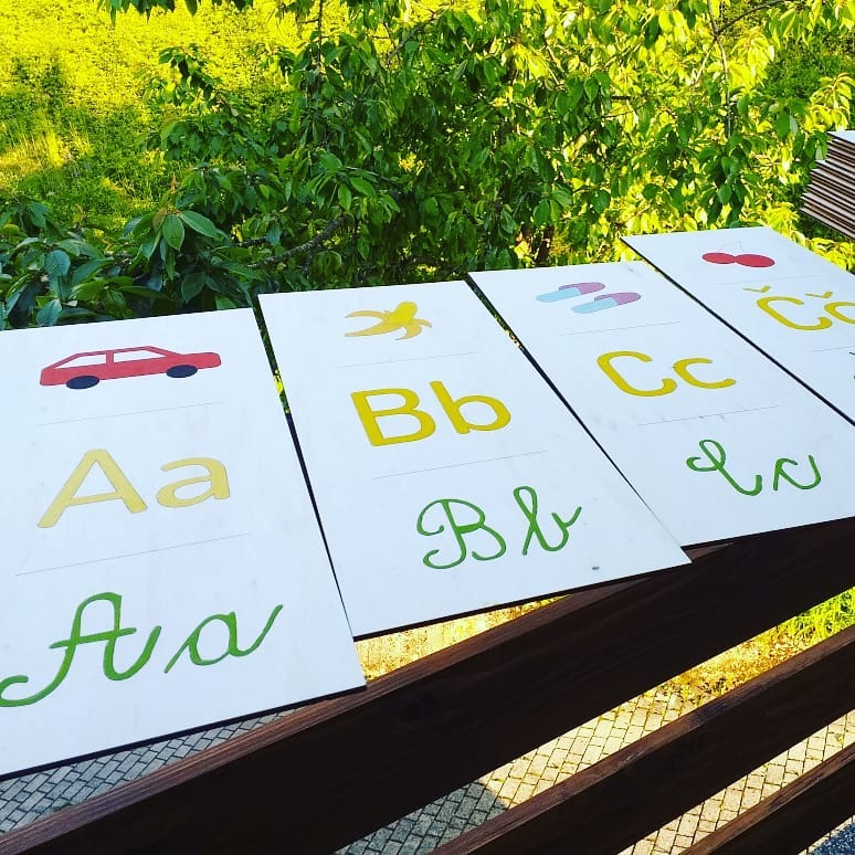 Abeceda (slika, tiskane in pisane črke)