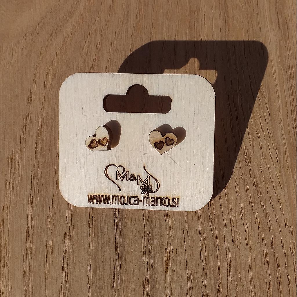 Uhani srček v srčku (mami)