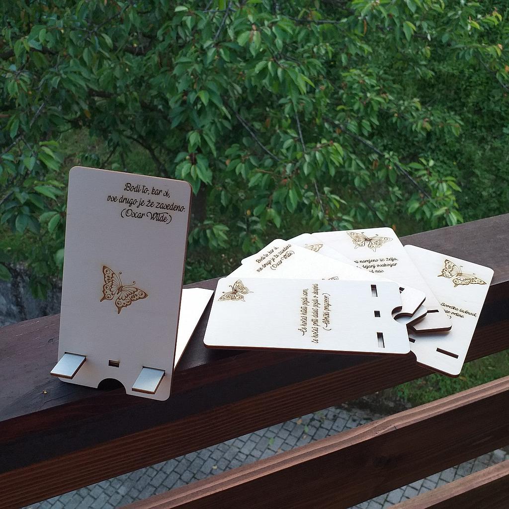 Podstavek za telefon z mislijo