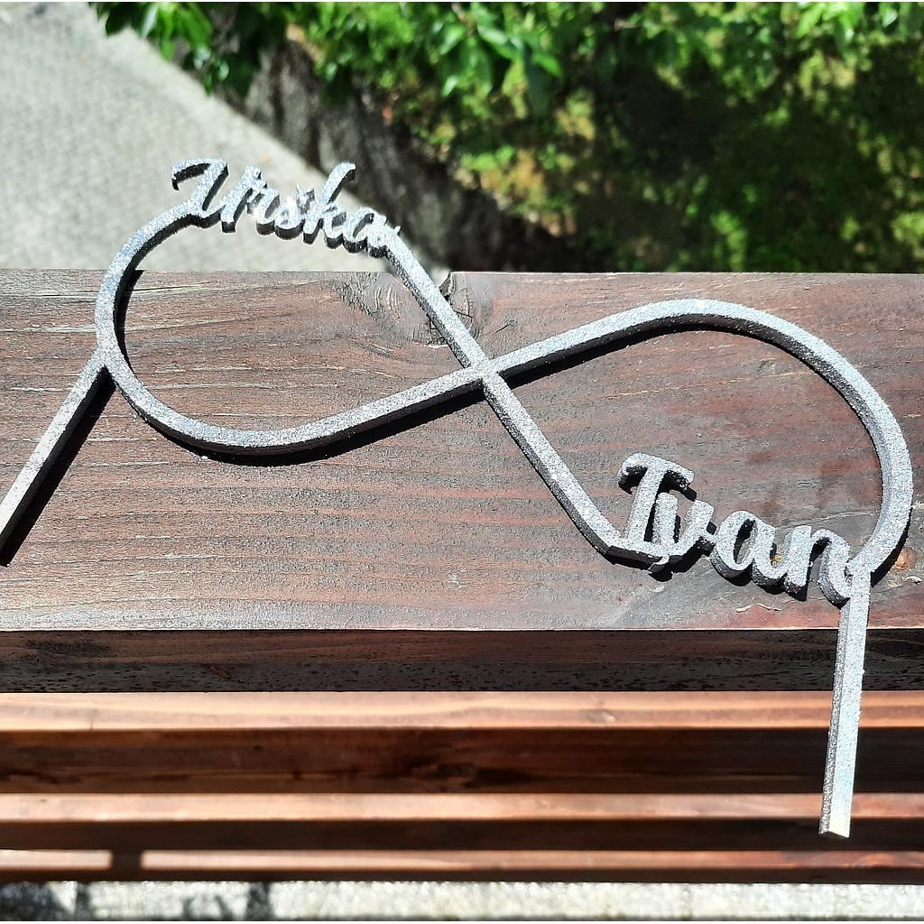 Cake topper - neskončno