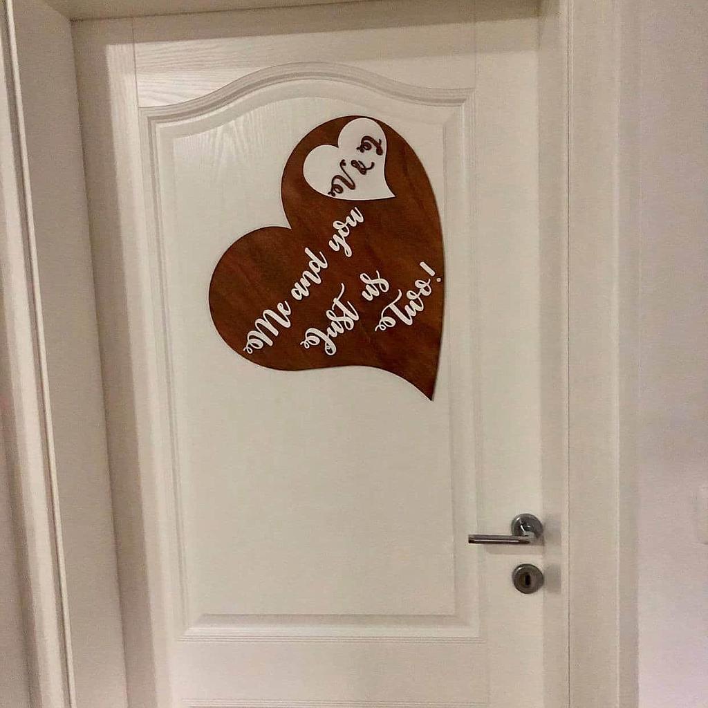 Napis za vrata - srce