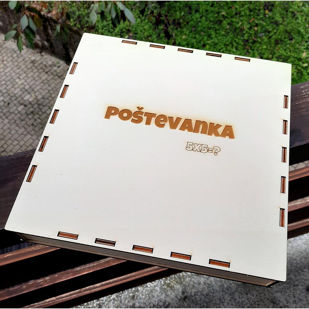 Poštevanka v mreži v leseni škatli