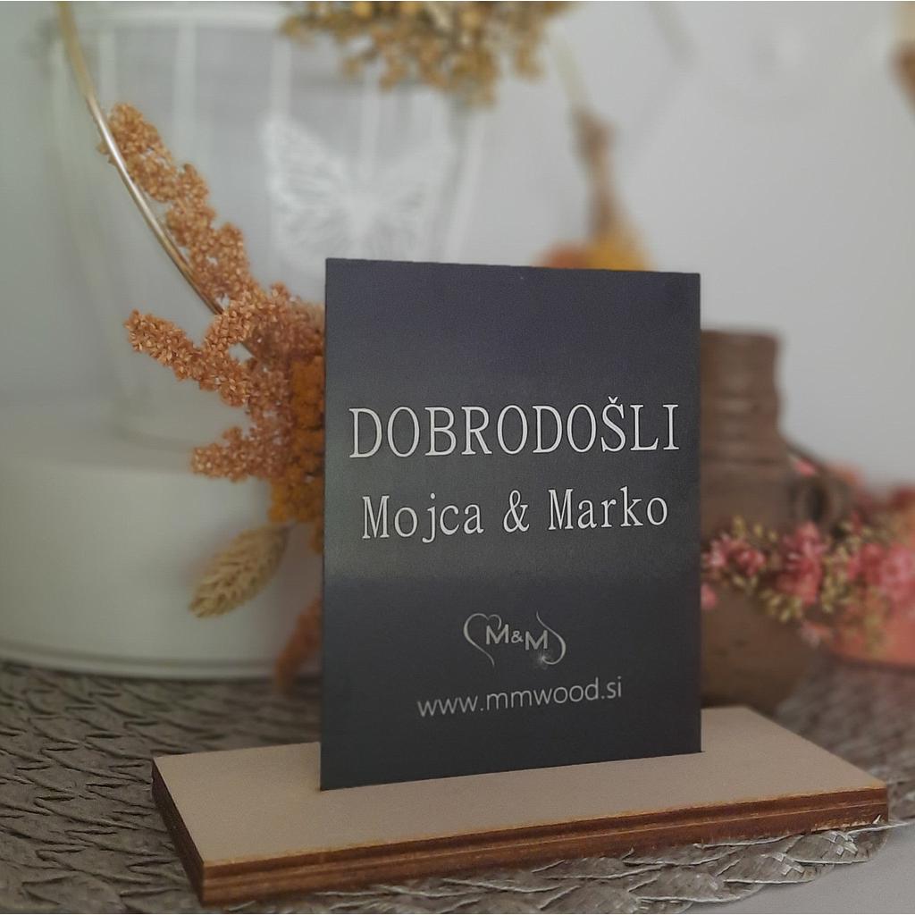 Gravura na aluminijasti plošči