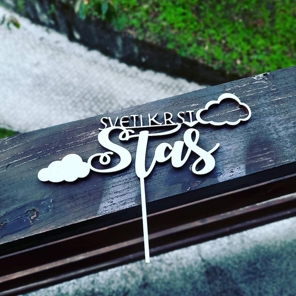 Cake topper - sv. krst