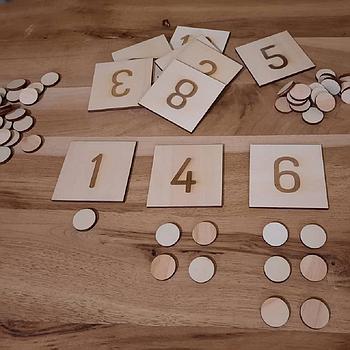 Mošnjiček števil 1 do 10 s krogci