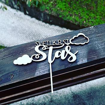 Cake topper - sv. krst