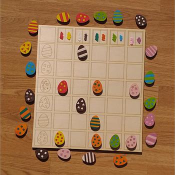 Razvrščanje (jajčk) po barvi in likih