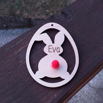 Velikonočno jajce z zajčkom + ime