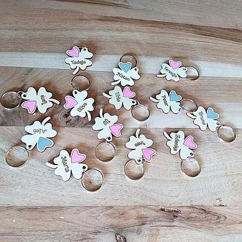 Obesek za ključe - deteljica